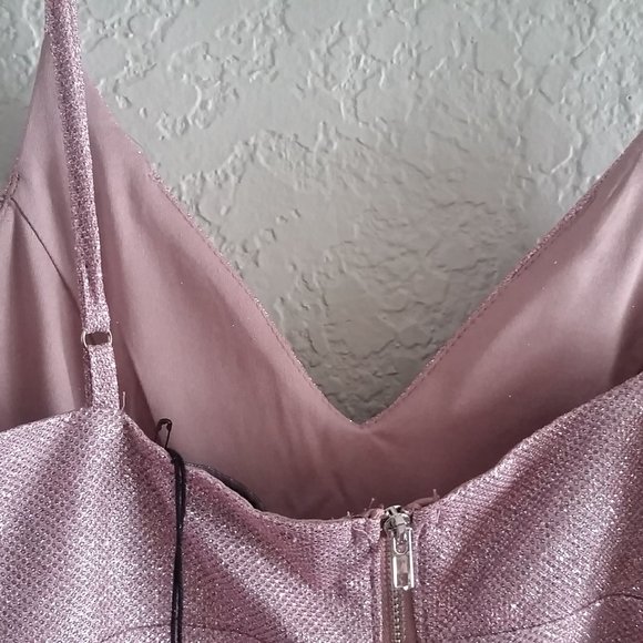 Akira Metallic Glitter Pink Mini Dress - NWT! - Picture 9 of 12